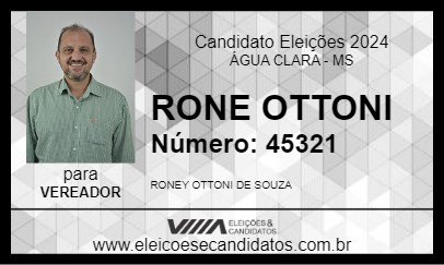 Candidato RONE OTTONI 2024 - ÁGUA CLARA - Eleições