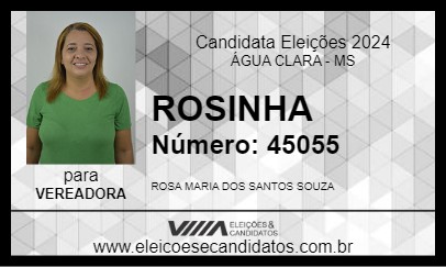 Candidato ROSINHA 2024 - ÁGUA CLARA - Eleições