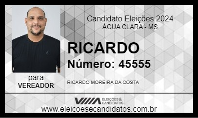 Candidato RICARDO 2024 - ÁGUA CLARA - Eleições