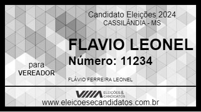 Candidato FLAVIO LEONEL 2024 - CASSILÂNDIA - Eleições