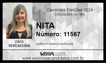 Candidato NITA 2024 - CASSILÂNDIA - Eleições