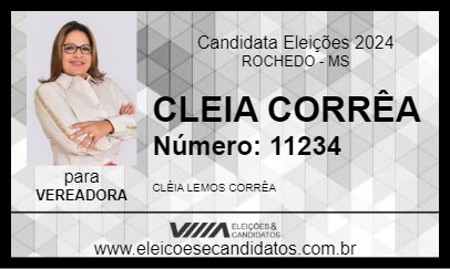 Candidato CLEIA CORRÊA 2024 - ROCHEDO - Eleições