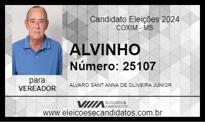 Candidato ALVINHO 2024 - COXIM - Eleições