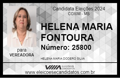 Candidato HELENA MARIA FONTOURA 2024 - COXIM - Eleições