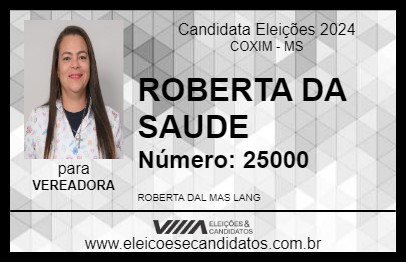 Candidato ROBERTA LANG 2024 - COXIM - Eleições