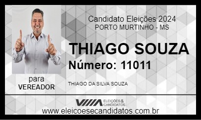 Candidato THIAGO SOUZA 2024 - PORTO MURTINHO - Eleições