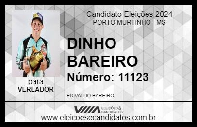 Candidato DINHO BAREIRO 2024 - PORTO MURTINHO - Eleições