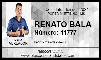 Candidato RENATO BALA 2024 - PORTO MURTINHO - Eleições