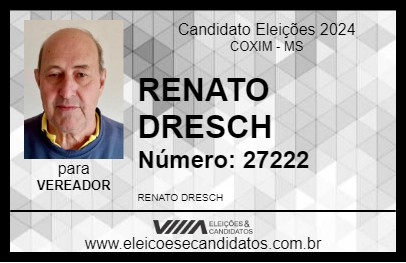 Candidato RENATO DRESCH 2024 - COXIM - Eleições