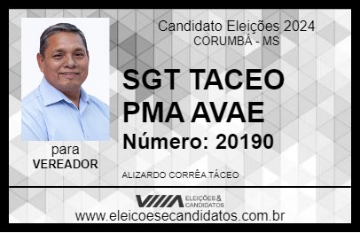 Candidato SGT TACEO 2024 - CORUMBÁ - Eleições