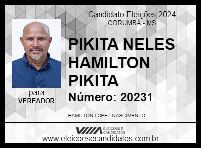 Candidato PIKITA NELES HAMILTON PIKITA 2024 - CORUMBÁ - Eleições