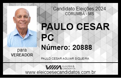 Candidato PAULO CESAR PC 2024 - CORUMBÁ - Eleições