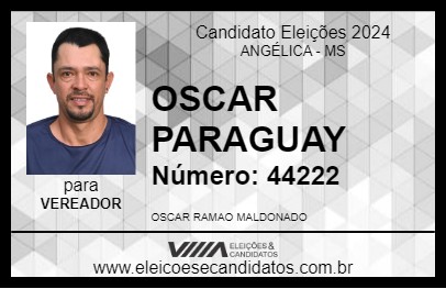 Candidato OSCAR PARAGUAY 2024 - ANGÉLICA - Eleições