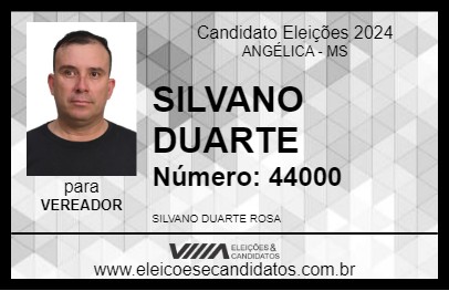 Candidato SILVANO DUARTE 2024 - ANGÉLICA - Eleições