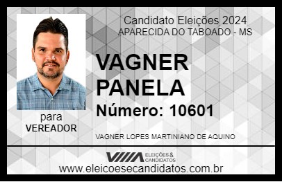 Candidato VAGNER PANELA 2024 - APARECIDA DO TABOADO - Eleições