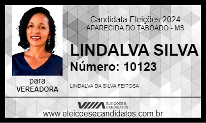 Candidato LINDALVA SILVA 2024 - APARECIDA DO TABOADO - Eleições