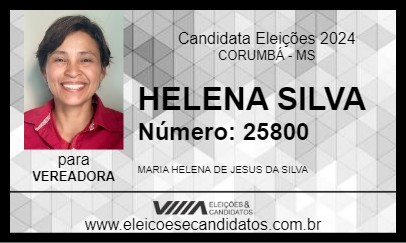 Candidato HELENA SILVA 2024 - CORUMBÁ - Eleições