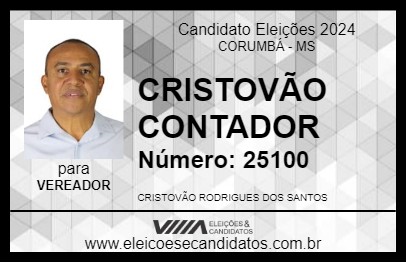 Candidato CRISTOVÃO CONTADOR 2024 - CORUMBÁ - Eleições