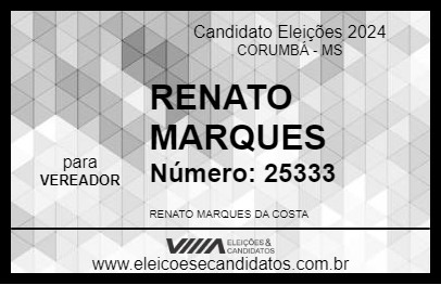 Candidato RENATO MARQUES 2024 - CORUMBÁ - Eleições