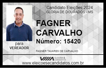 Candidato FAGNER CARVALHO 2024 - GLÓRIA DE DOURADOS - Eleições