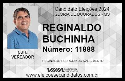 Candidato REGINALDO BUCHINHA 2024 - GLÓRIA DE DOURADOS - Eleições