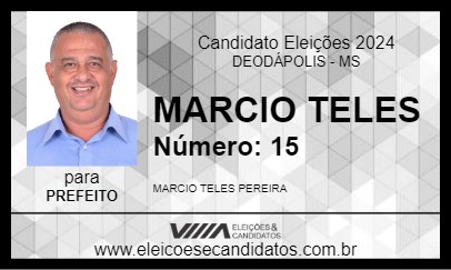 Candidato MARCIO TELES 2024 - DEODÁPOLIS - Eleições