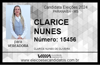 Candidato CLARICE NUNES 2024 - PARANAÍBA - Eleições