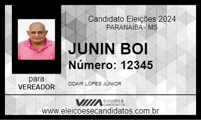 Candidato JUNIN BOI 2024 - PARANAÍBA - Eleições