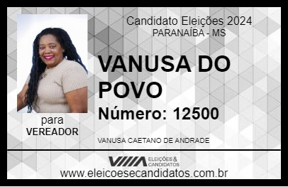 Candidato VANUSA DO POVO 2024 - PARANAÍBA - Eleições