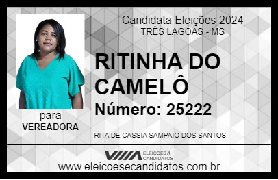 Candidato RITINHA DO CAMELÔ 2024 - TRÊS LAGOAS - Eleições