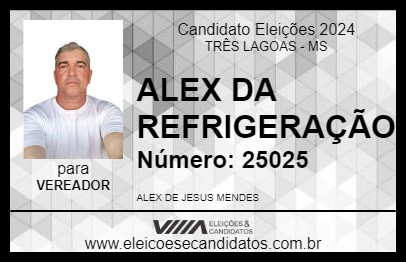 Candidato ALEX DA REFRIGERAÇÃO 2024 - TRÊS LAGOAS - Eleições