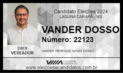 Candidato VANDER DOSSO 2024 - LAGUNA CARAPÃ - Eleições