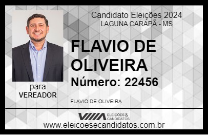 Candidato FLAVIO DE OLIVEIRA 2024 - LAGUNA CARAPÃ - Eleições