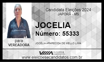 Candidato JOCELIA 2024 - JAPORÃ - Eleições