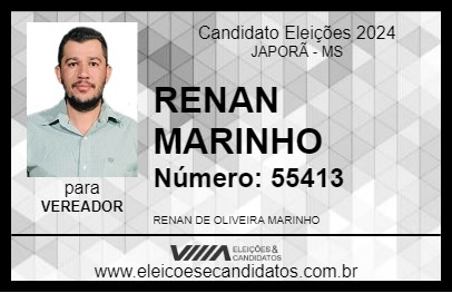 Candidato RENAN MARINHO 2024 - JAPORÃ - Eleições