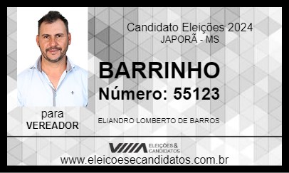 Candidato BARRINHO 2024 - JAPORÃ - Eleições