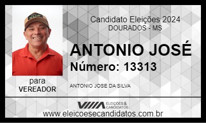 Candidato ANTONIO JOSÉ 2024 - DOURADOS - Eleições