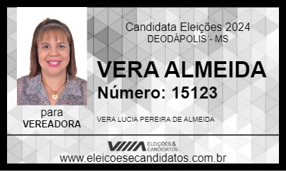 Candidato VERA ALMEIDA 2024 - DEODÁPOLIS - Eleições