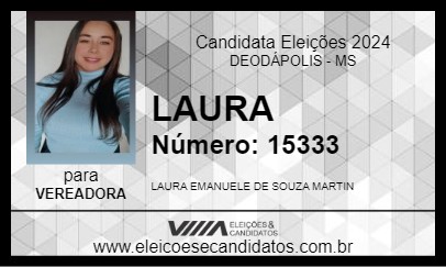 Candidato LAURA 2024 - DEODÁPOLIS - Eleições