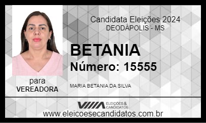 Candidato BETANIA 2024 - DEODÁPOLIS - Eleições