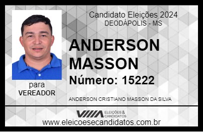 Candidato ANDERSON MASSON 2024 - DEODÁPOLIS - Eleições