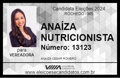 Candidato ANAÍZA NUTRICIONISTA 2024 - ROCHEDO - Eleições