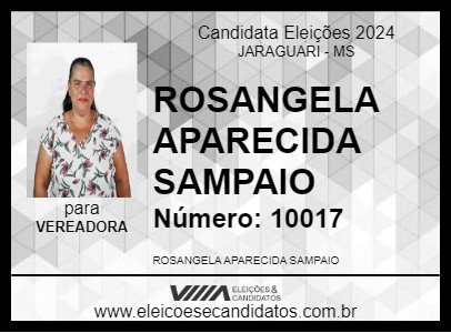 Candidato ROSANGELA APARECIDA SAMPAIO 2024 - JARAGUARI - Eleições