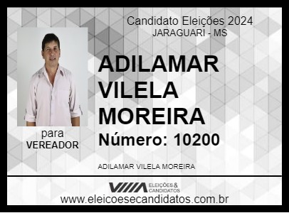 Candidato PROFESSOR ADILAMAR BIANCO 2024 - JARAGUARI - Eleições