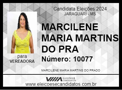 Candidato PROFESSORA MARCILENE MARTINS 2024 - JARAGUARI - Eleições