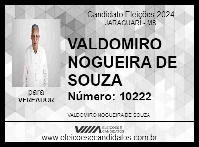 Candidato CARIOCA 2024 - JARAGUARI - Eleições