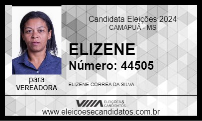 Candidato ELIZENE 2024 - CAMAPUÃ - Eleições