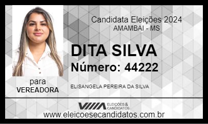 Candidato DITA SILVA 2024 - AMAMBAI - Eleições