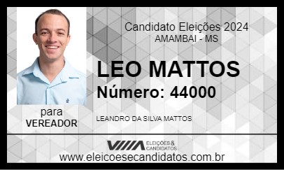 Candidato LEO MATTOS 2024 - AMAMBAI - Eleições