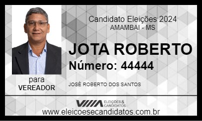 Candidato JOTA ROBERTO 2024 - AMAMBAI - Eleições